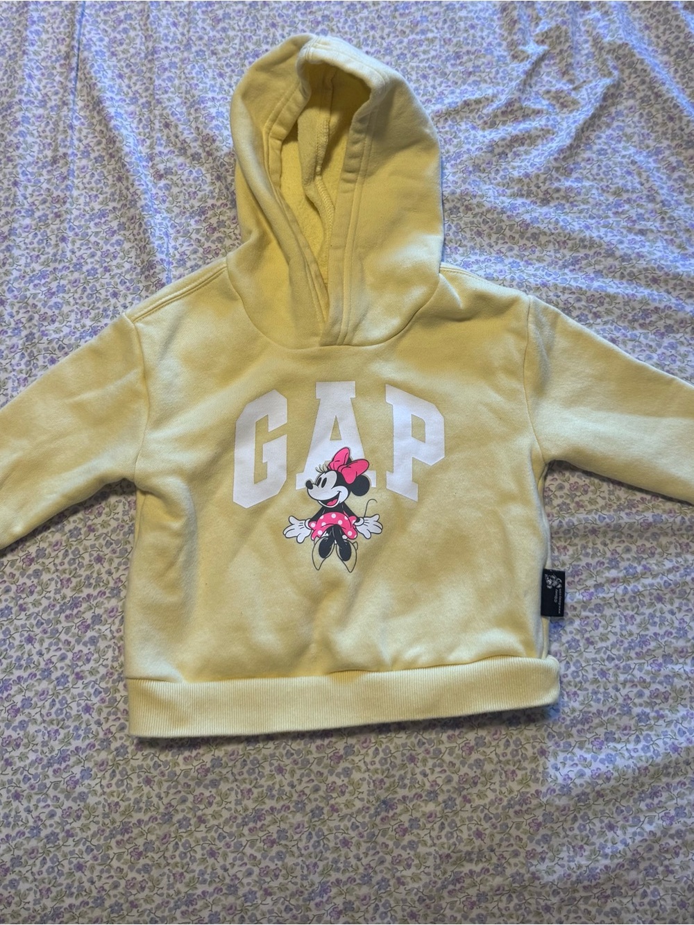 GAP Yellow Hoodie with Minnie Mouse Graphic